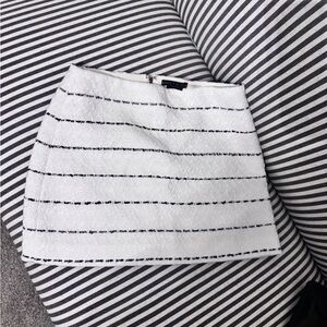 Alice and Olivia White and Black Striped Skirt